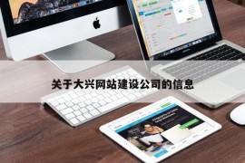 关于大兴网站建设公司的信息