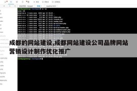 成都的网站建设,成都网站建设公司品牌网站营销设计制作优化推广