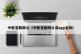 中新互联网小（中新互联网小贷app名称）