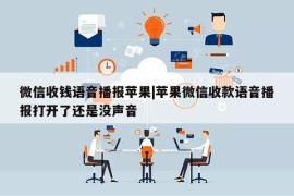 微信收钱语音播报苹果|苹果微信收款语音播报打开了还是没声音