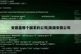 安霸是哪个国家的公司|美国安霸公司