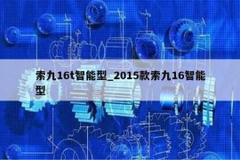 索九16t智能型_2015款索九16智能型