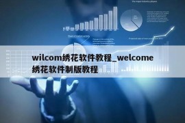 wilcom绣花软件教程_welcome绣花软件制版教程