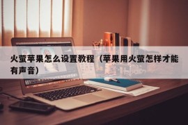 火萤苹果怎么设置教程（苹果用火萤怎样才能有声音）