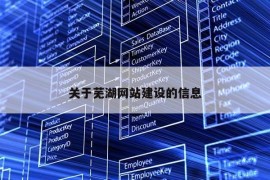 关于芜湖网站建设的信息