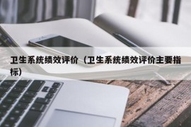 卫生系统绩效评价（卫生系统绩效评价主要指标）