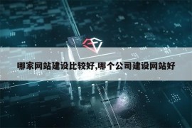 哪家网站建设比较好,哪个公司建设网站好