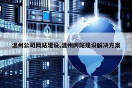 温州公司网站建设,温州网站建设解决方案