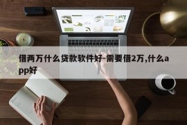 借两万什么贷款软件好-需要借2万,什么app好