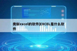 类似excel的软件|EXCEL是什么软件