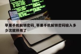 苹果手机解锁密码_苹果手机解锁密码输入多少次就停用了