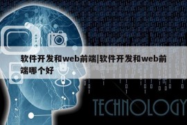 软件开发和web前端|软件开发和web前端哪个好