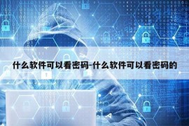 什么软件可以看密码-什么软件可以看密码的