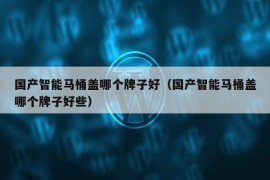 国产智能马桶盖哪个牌子好（国产智能马桶盖哪个牌子好些）