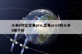 小米6对比坚果pro,坚果pro3和小米9哪个好