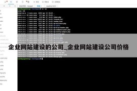 企业网站建设的公司_企业网站建设公司价格