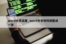 word分页设置_word分页如何调整成一页