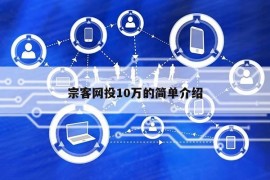 宗客网投10万的简单介绍