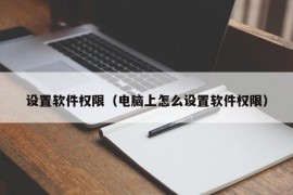 设置软件权限（电脑上怎么设置软件权限）