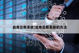 启用总账系统|启用总账系统的方法