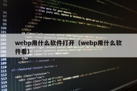 webp用什么软件打开（webp用什么软件看）