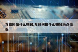 互联网做什么赚钱,互联网做什么赚钱稳点低保