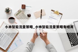 小米智能流量策略_小米智能流量策略有啥用