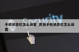 手机状态栏怎么设置_真我手机状态栏怎么设置