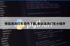 微信滴滴打车软件下载,微信滴滴打车小程序