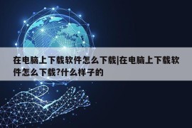 在电脑上下载软件怎么下载|在电脑上下载软件怎么下载?什么样子的