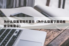 为什么设置页码不显示（为什么设置了页码有些没有显示）