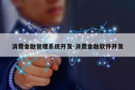 消费金融管理系统开发-消费金融软件开发