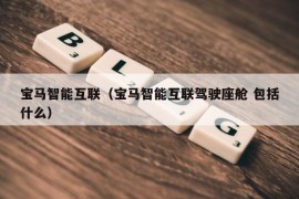 宝马智能互联（宝马智能互联驾驶座舱 包括什么）