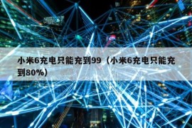 小米6充电只能充到99（小米6充电只能充到80%）