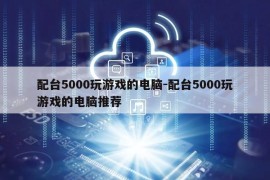 配台5000玩游戏的电脑-配台5000玩游戏的电脑推荐