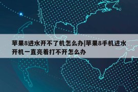 苹果8进水开不了机怎么办|苹果8手机进水开机一直亮着打不开怎么办