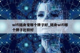 wifi随身宝哪个牌子好_随身wifi哪个牌子比较好