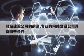 网站建设公司的前景,专业的网站建设公司具备哪些条件