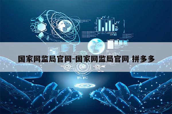 国家网监局官网-国家网监局官网 拼多多第1张-网络科技学堂