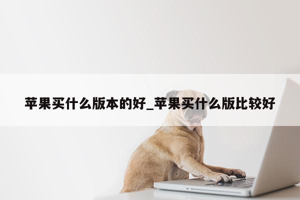 苹果买什么版本的好_苹果买什么版比较好第1张-网络科技学堂