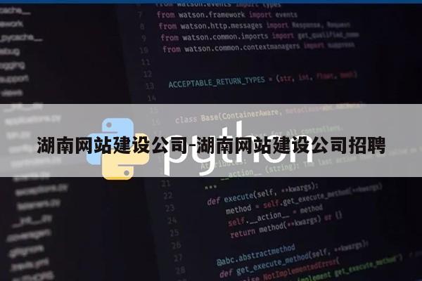 湖南网站建设公司-湖南网站建设公司招聘第1张-网络科技学堂