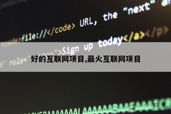 好的互联网项目,最火互联网项目第1张-网络科技学堂