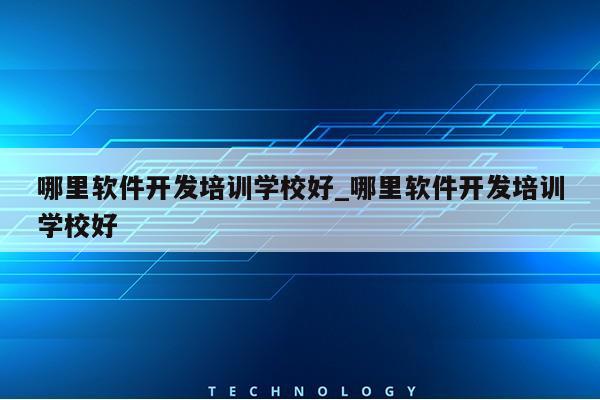 哪里软件开发培训学校好_哪里软件开发培训学校好第1张-网络科技学堂