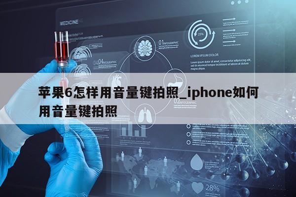 苹果6怎样用音量键拍照_iphone如何用音量键拍照第1张-网络科技学堂