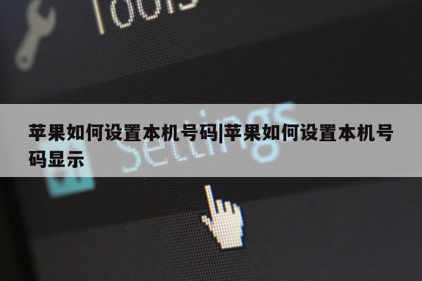 苹果如何设置本机号码|苹果如何设置本机号码显示第1张-网络科技学堂