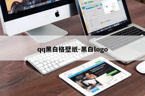 qq黑白格壁纸-黑白logo第1张-网络科技学堂