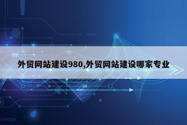 外贸网站建设980,外贸网站建设哪家专业第1张-网络科技学堂