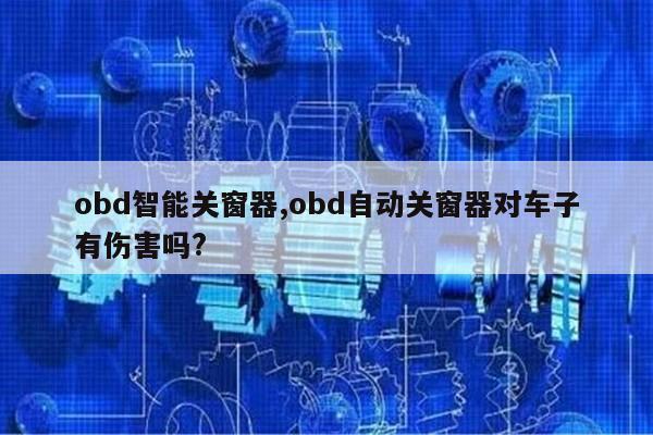 obd智能关窗器,obd自动关窗器对车子有伤害吗?第1张-网络科技学堂