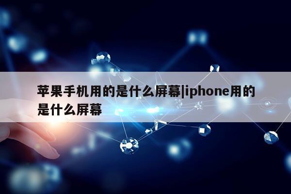 苹果手机用的是什么屏幕|iphone用的是什么屏幕第1张-网络科技学堂