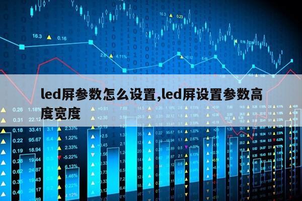 led屏参数怎么设置,led屏设置参数高度宽度第1张-网络科技学堂